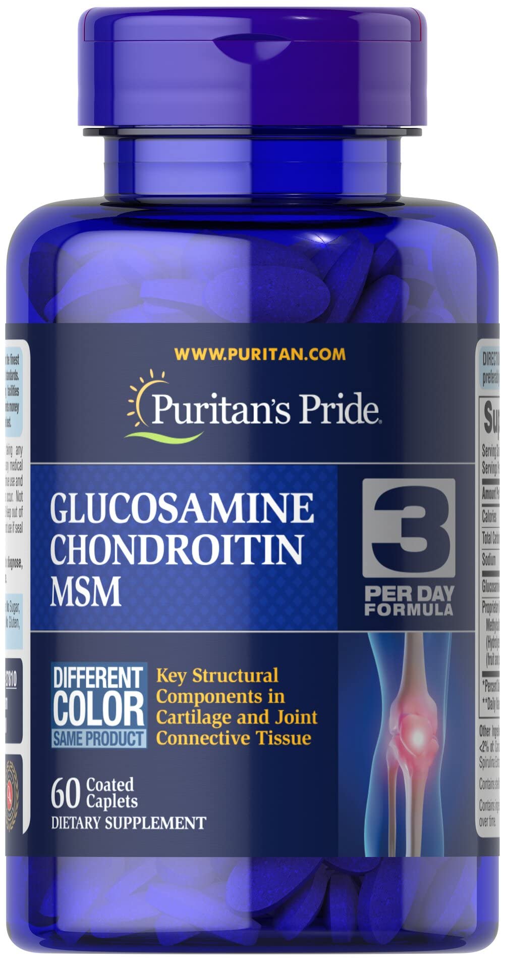 Puritan's Pride Glucosamine Chondroitin MSM Joint Soother – 60 Cap