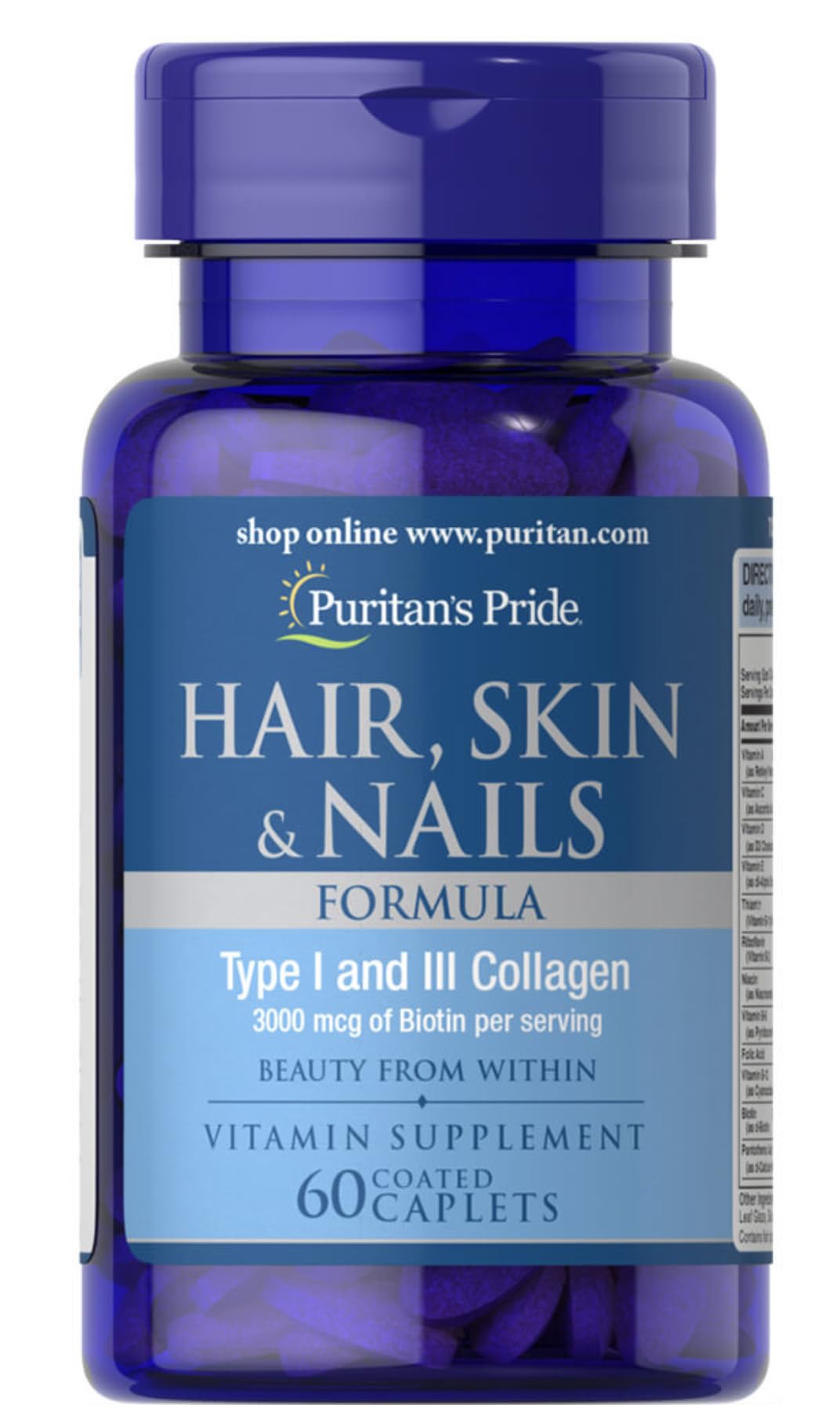 Puritan's Pride Hair, Skin & Nails Formula 60 Caplets