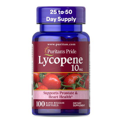 Puritan's Pride Lycopene 10 mg – Prostate & Heart Health, 100 Softgels