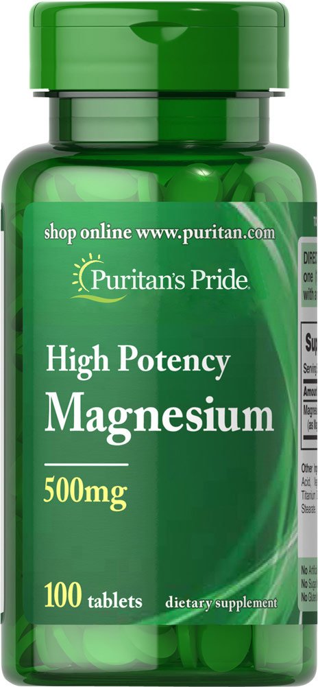 Puritan's Pride Magnesium 500 mg, 100 Count (Discontinued) BritishVita | Premium UK Vitamins & Wellness Supplements