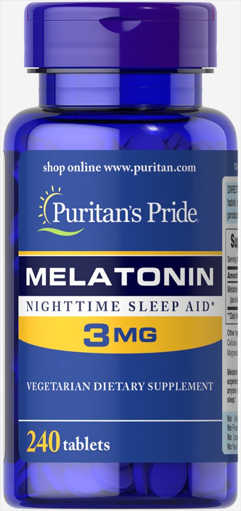 Puritans Pride Melatonin 3 mg Tablets, 240 Count — Discontinued
