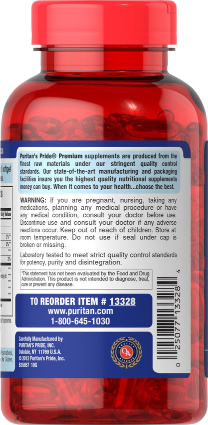 Puritan's Pride Omega-3 Fish Oil 1200mg, 200 Softgels - Discontinued