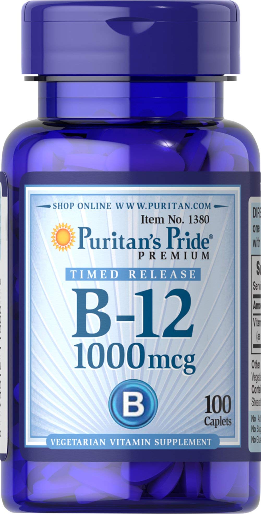 Puritan's Pride Timed Release Vitamin B-12 (250 Count) - Discontinued