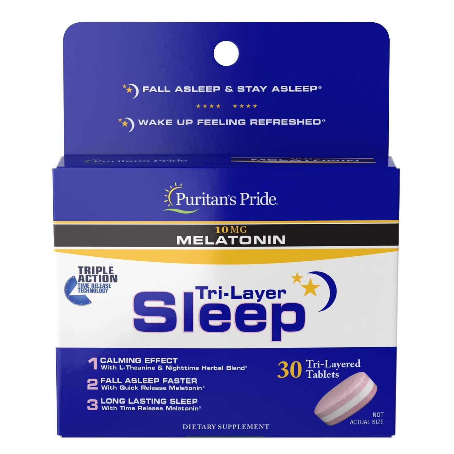 Puritan's Pride Tri-Layered Sleep Tablets, 30 Count