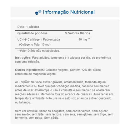 Puritan's Pride UC-II 40mg Active Collagen Compound - 30 Capsule