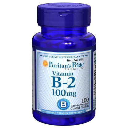 Puritans Pride Vitamin B-2 100 mg Tablets – 100 Count (Discontinued)