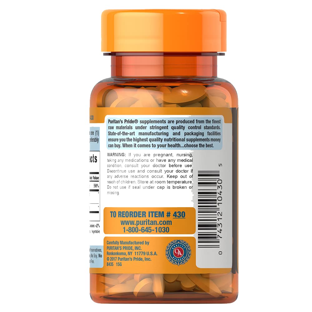 Puritans Pride Vitamin B-2 100 mg Tablets – 100 Count (Discontinued)