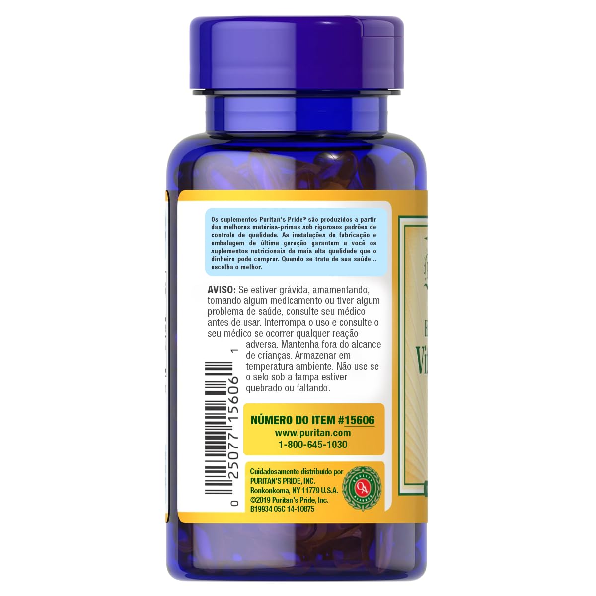 Puritan's Pride High-Potency Vitamin D3 1000 IU, 200 Softgels (Discontinued)
