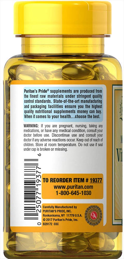Puritan's Pride Vitamin D3 5000 IU – 100 Count | Discontinued by Manufacturer
