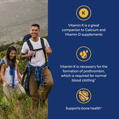 Puritan's Pride Vitamin K 100 mcg – 100 Tablets, 100-Day Supply