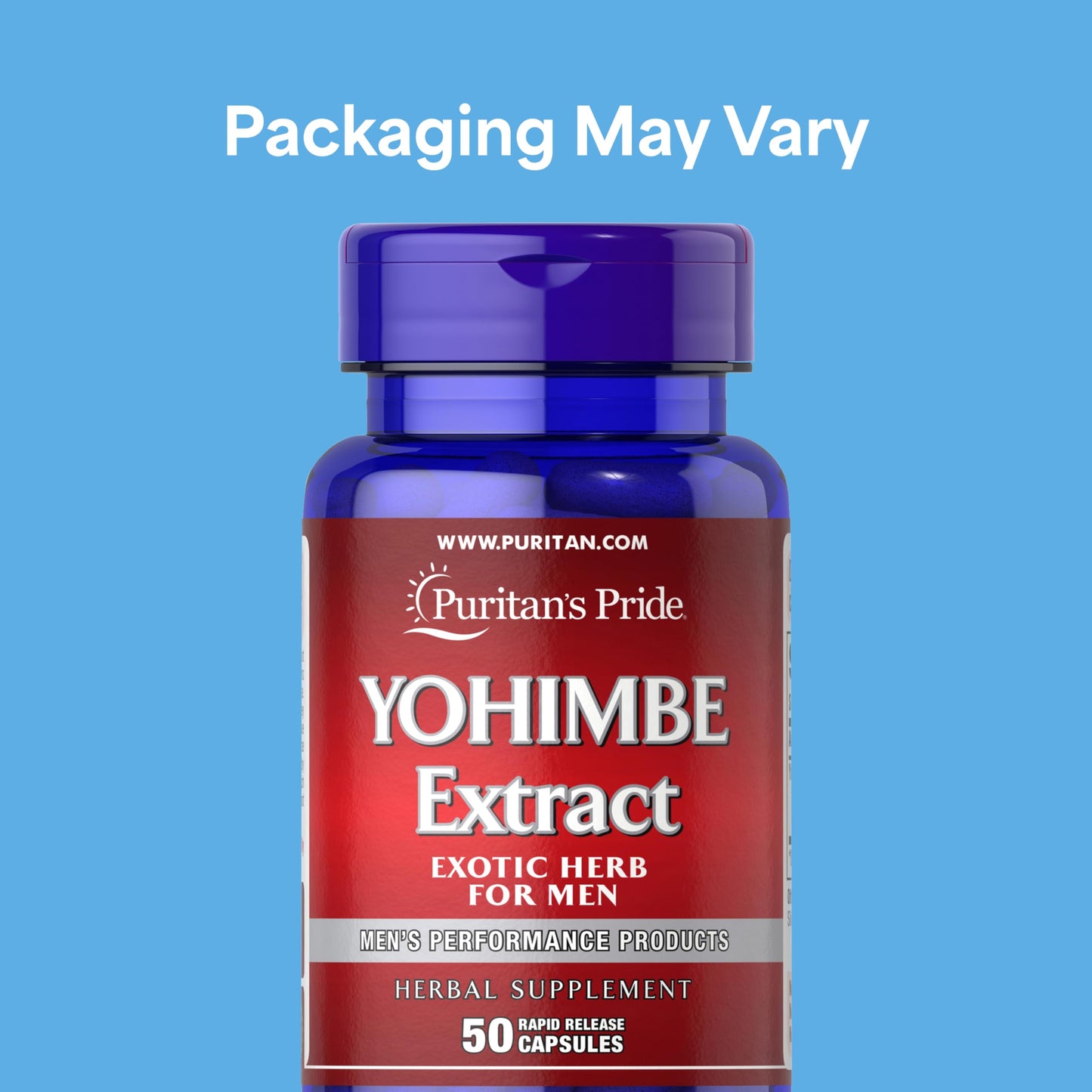 Puritan's Pride Yohimbe 250 mg for Men - 50 Rapid Release Capsules