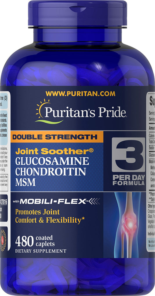Puritan's Pride Glucosamine, Chondroitin & MSM – 3 Per Day Formula BritishVita | Premium UK Vitamins & Wellness Supplements