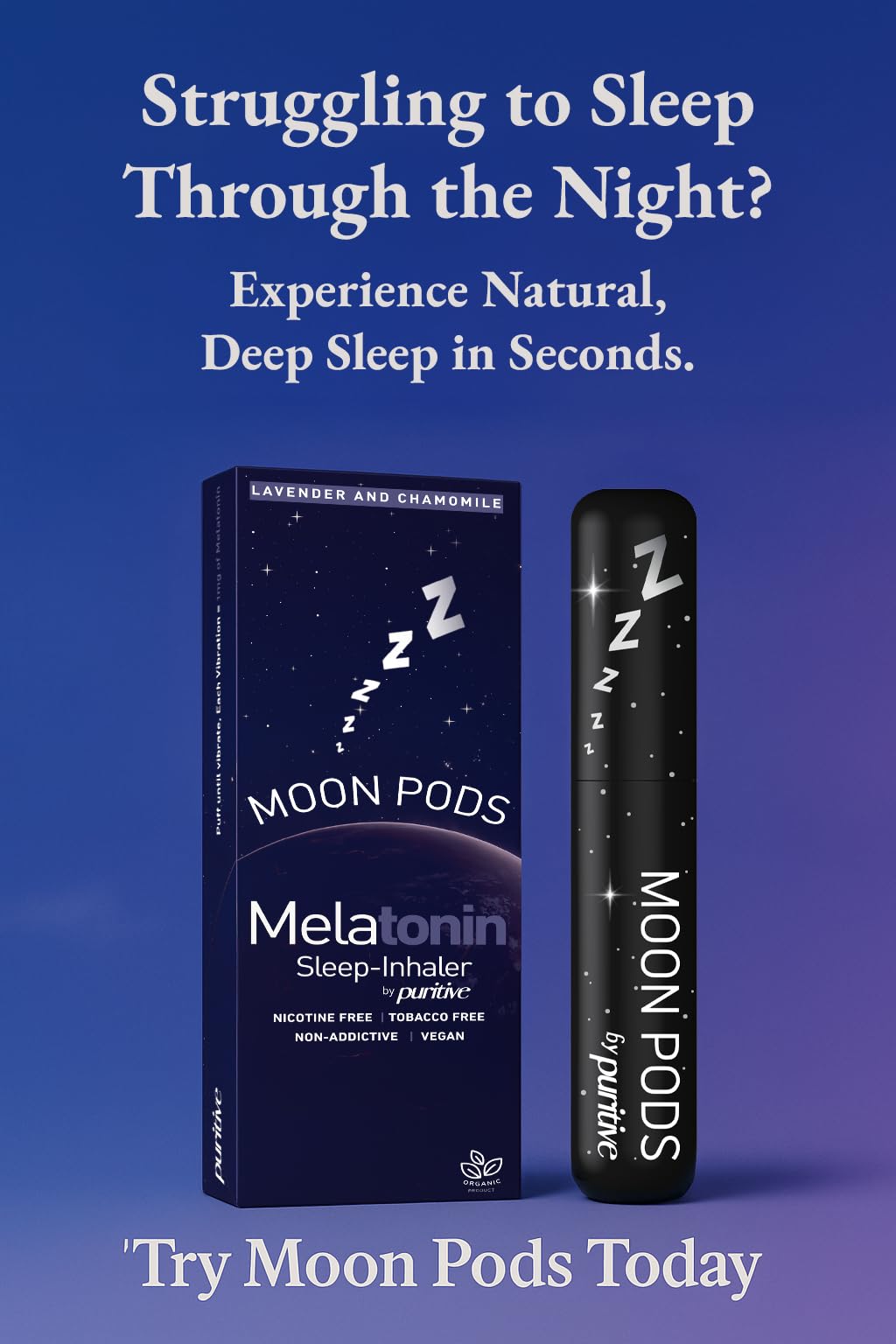 Puritive Melatonin Diffuser for Sleep Support – Natural Sleep Aid & Stress Relief