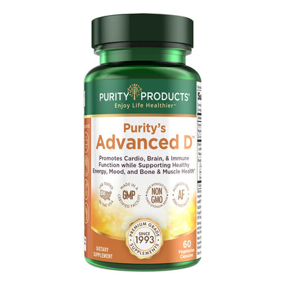 Purity Dr. Cannell's Advanced D Vitamin D3 Formula with Vitamin K2, Zinc, Magnesium Citrate, Boron & Taurine – 60 Vegetarian Capsules