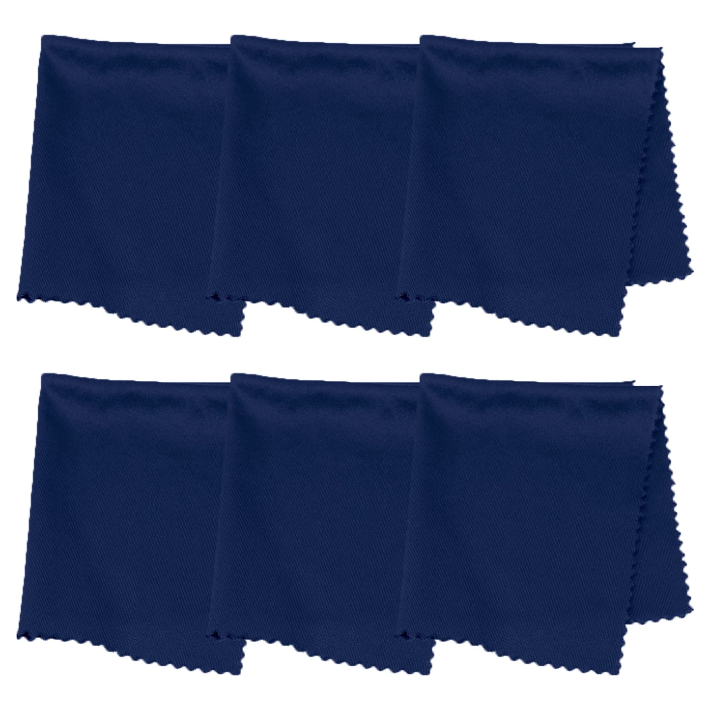 Purity Microfiber Lens Cleaning Cloth - 6 Pack, Dark Blue | Machine Washable & Lint-Free