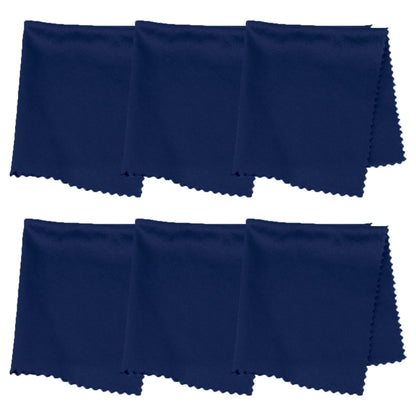 Purity Microfiber Lens Cleaning Cloth - 6 Pack, Dark Blue | Machine Washable & Lint-Free