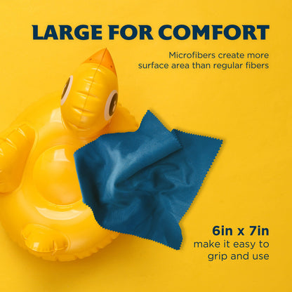 Purity Microfiber Lens Cleaning Cloth - 6 Pack, Dark Blue | Machine Washable & Lint-Free