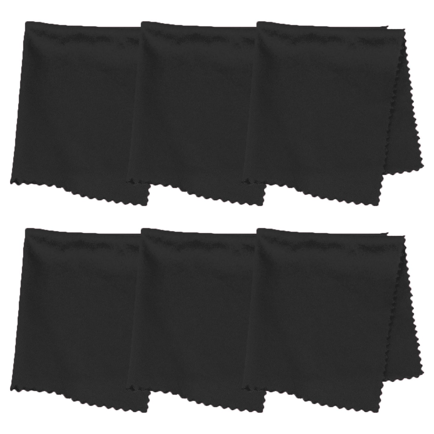Purity Microfiber Lens Cleaning Cloth - Pack of 6, Black