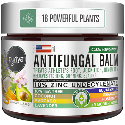 Puriya Clinically Proven Antifungal Cream for Skin Fungus – Extra-Strength Athlete's Foot, Jock Itch, Ringworm Treatment