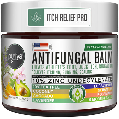 Puriya Clinically Proven Antifungal Cream for Skin Fungus – Extra-Strength Athlete's Foot, Jock Itch, Ringworm Treatment