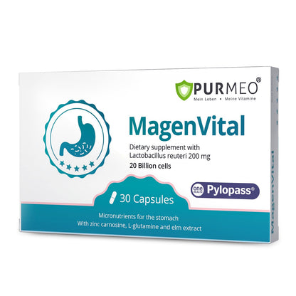 purmeo 5-in-1 High Potency H. Pylori Probiotics | 1 Daily Capsule for Gastric Support – Made in Germany