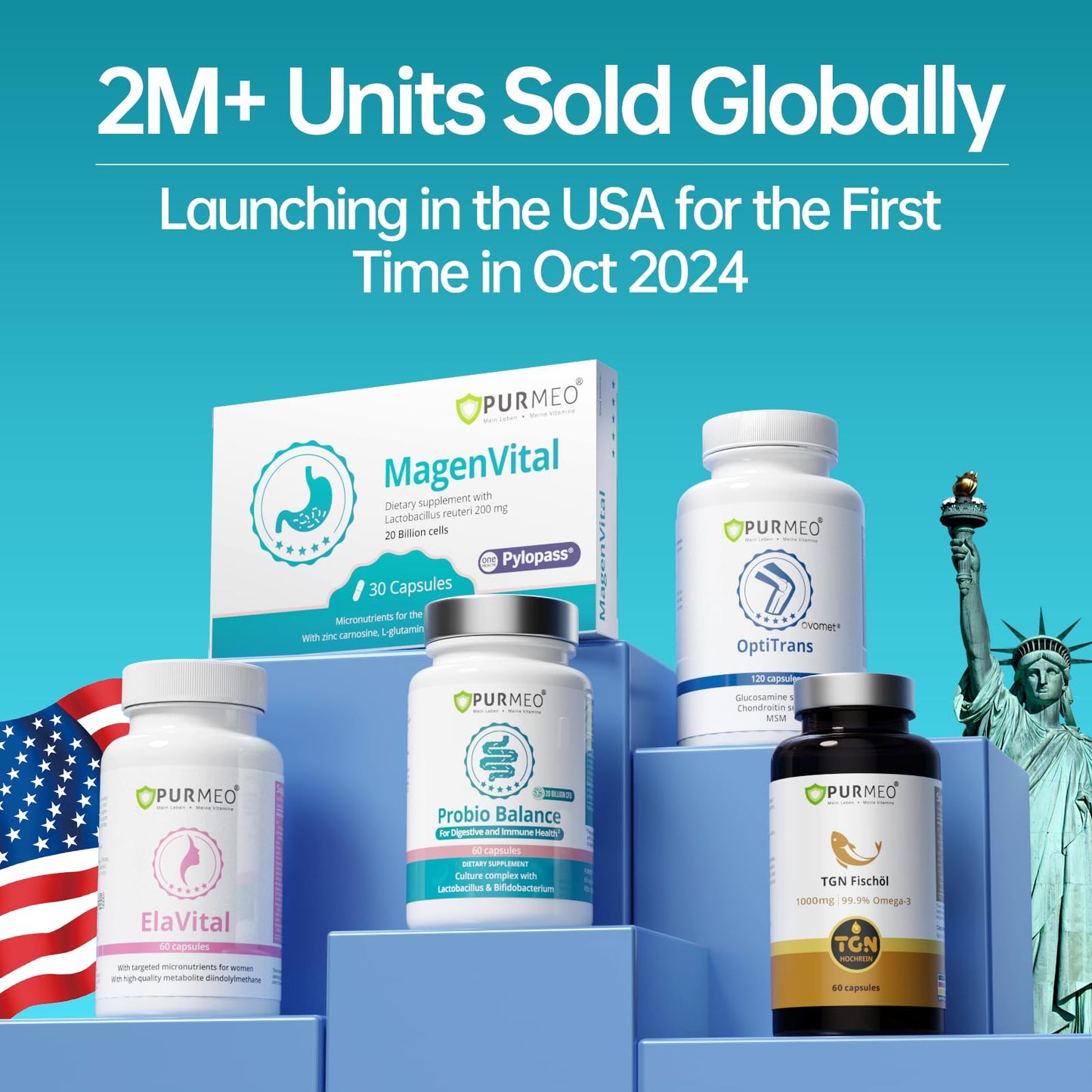 purmeo 5-in-1 High Potency H. Pylori Probiotics | 1 Daily Capsule for Gastric Support – Made in Germany