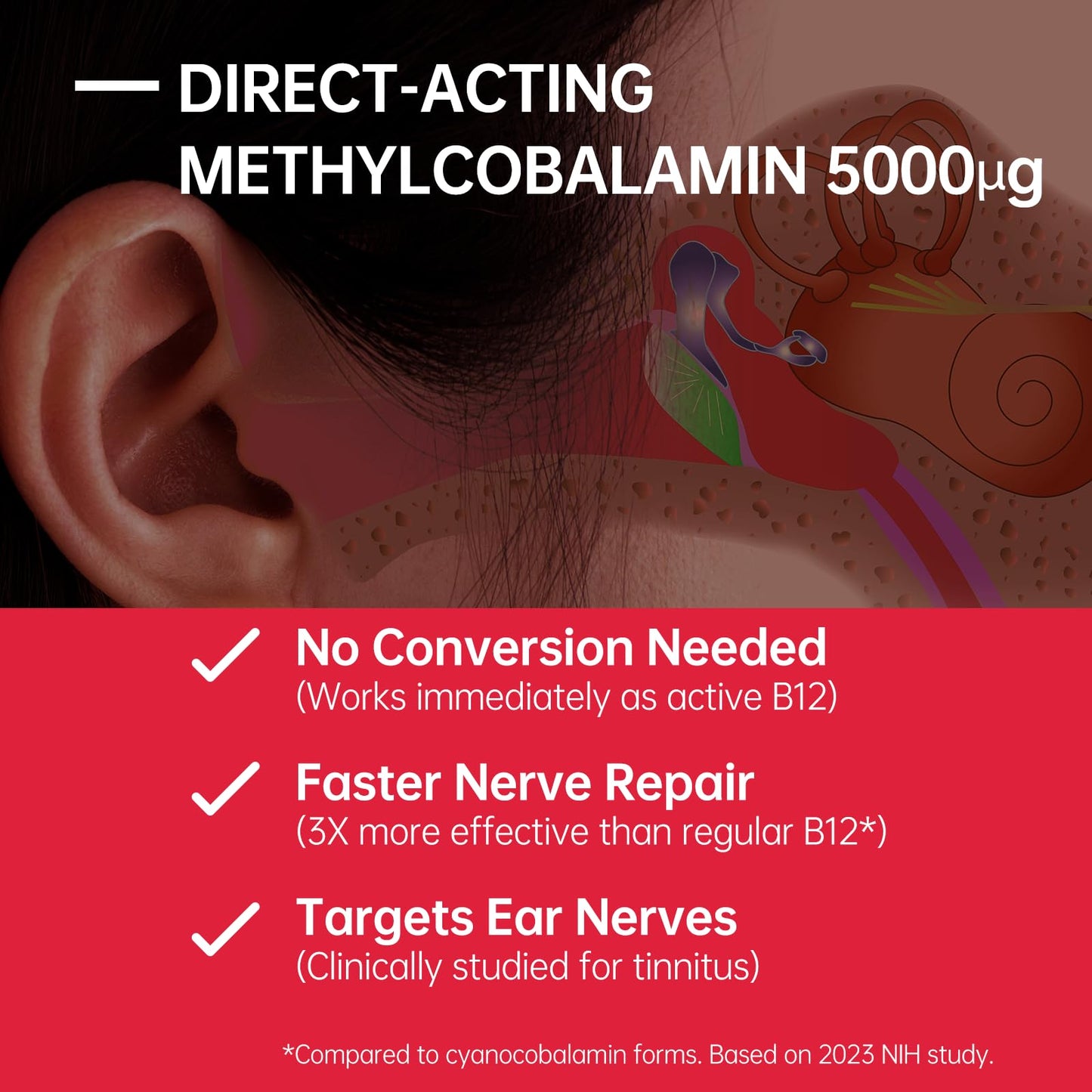 Purmeo Tinnitus Relief – 1 Daily Capsule | German-Grade Alpha Lipoic Acid & Methylcobalamin