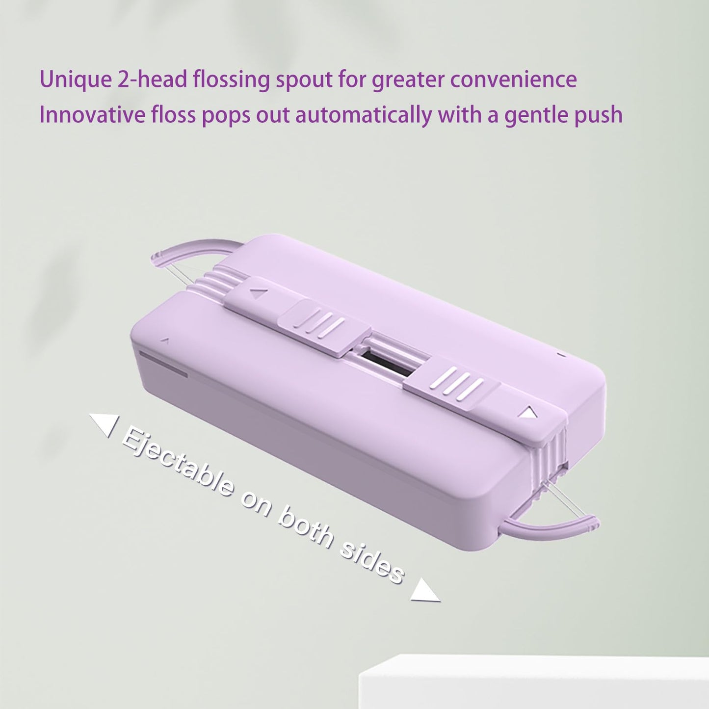 Twin Line Dental Floss Picks Dispenser – 2 Boxes, Lime Flavor, Portable Case