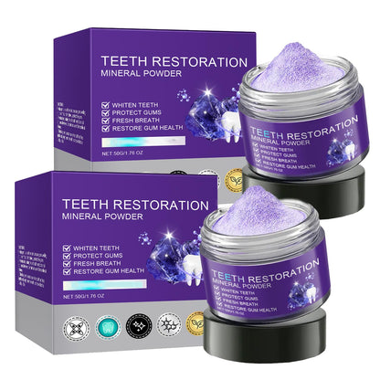 2PCS Purple Teeth Restoration Mineral Powder – Strengthen Teeth & Gums for Daily Use