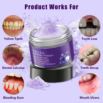 2PCS Purple Teeth Restoration Mineral Powder – Strengthen Teeth & Gums for Daily Use
