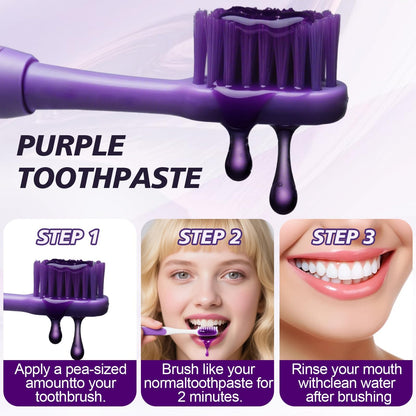 Purple Toothpaste for Teeth Whitening – Gentle Enamel-Safe Formula, Stain Removal & Gum Care