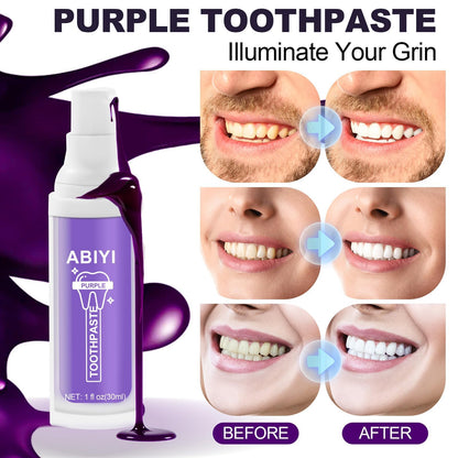 Purple Toothpaste for Teeth Whitening – Gentle Enamel-Safe Formula, Stain Removal & Gum Care