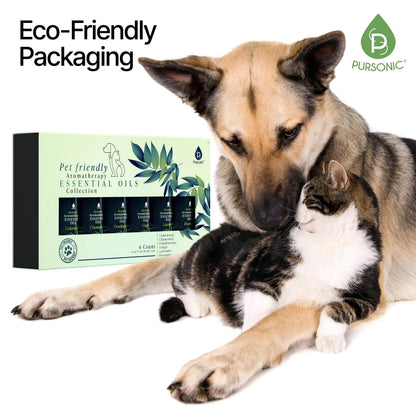 PURSONIC Pet Friendly Aromatherapy Essential Oils Collection - 6-Count | Safe for Dogs & Cats