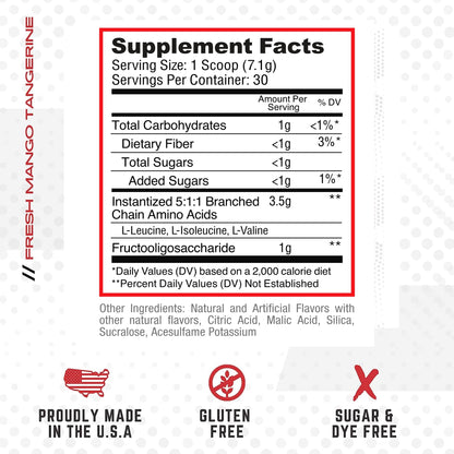 Purus Labs Everyday Amino BCAA Powder - Fresh Mango Tangerine