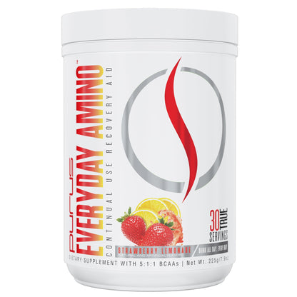 Purus Labs Everyday Amino BCAA Powder – Strawberry Lemonade | 5:1:1 BCAA, Sugar Free & Gluten Free, 30 Servings