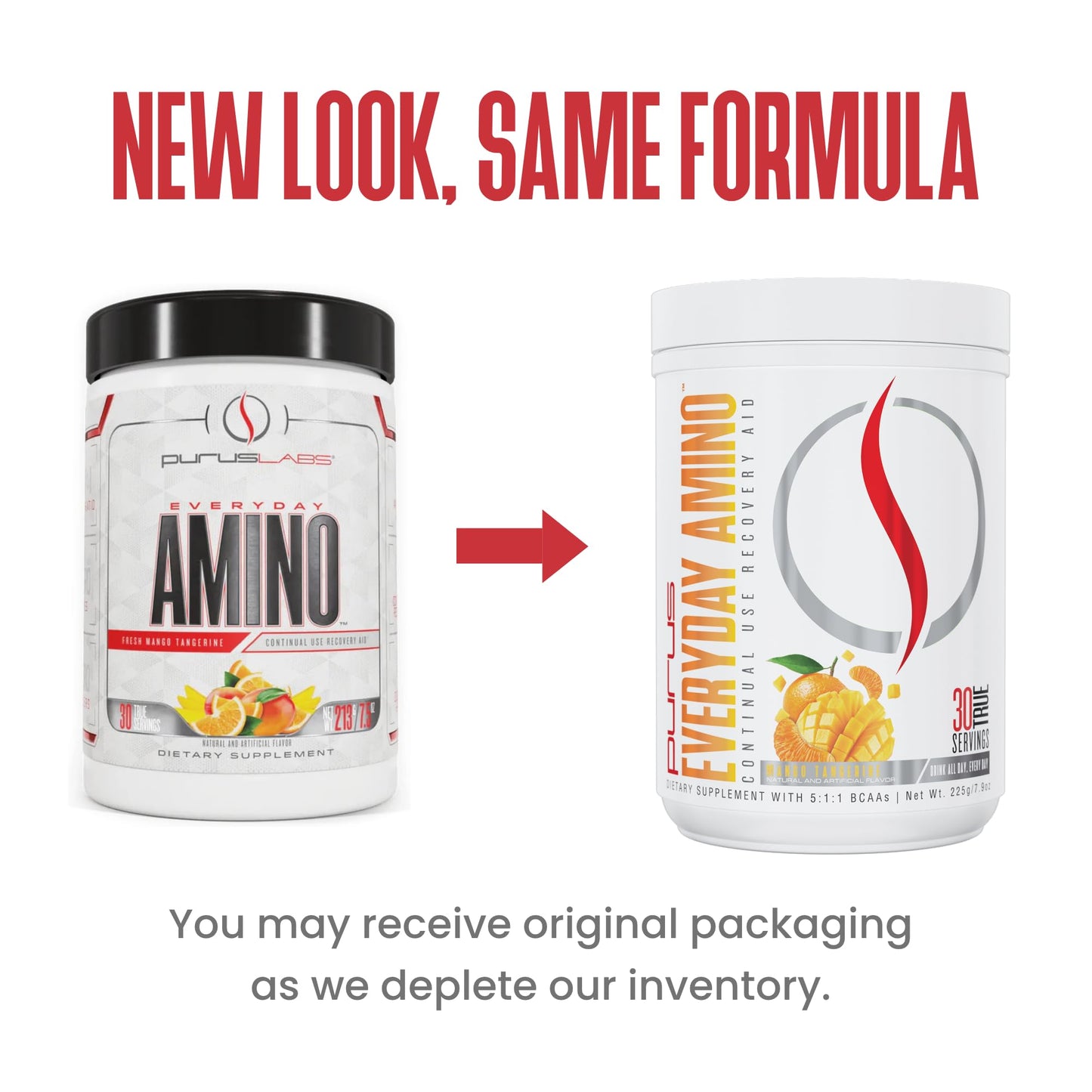 Purus Labs Everyday Amino BCAA Powder - Fresh Mango Tangerine