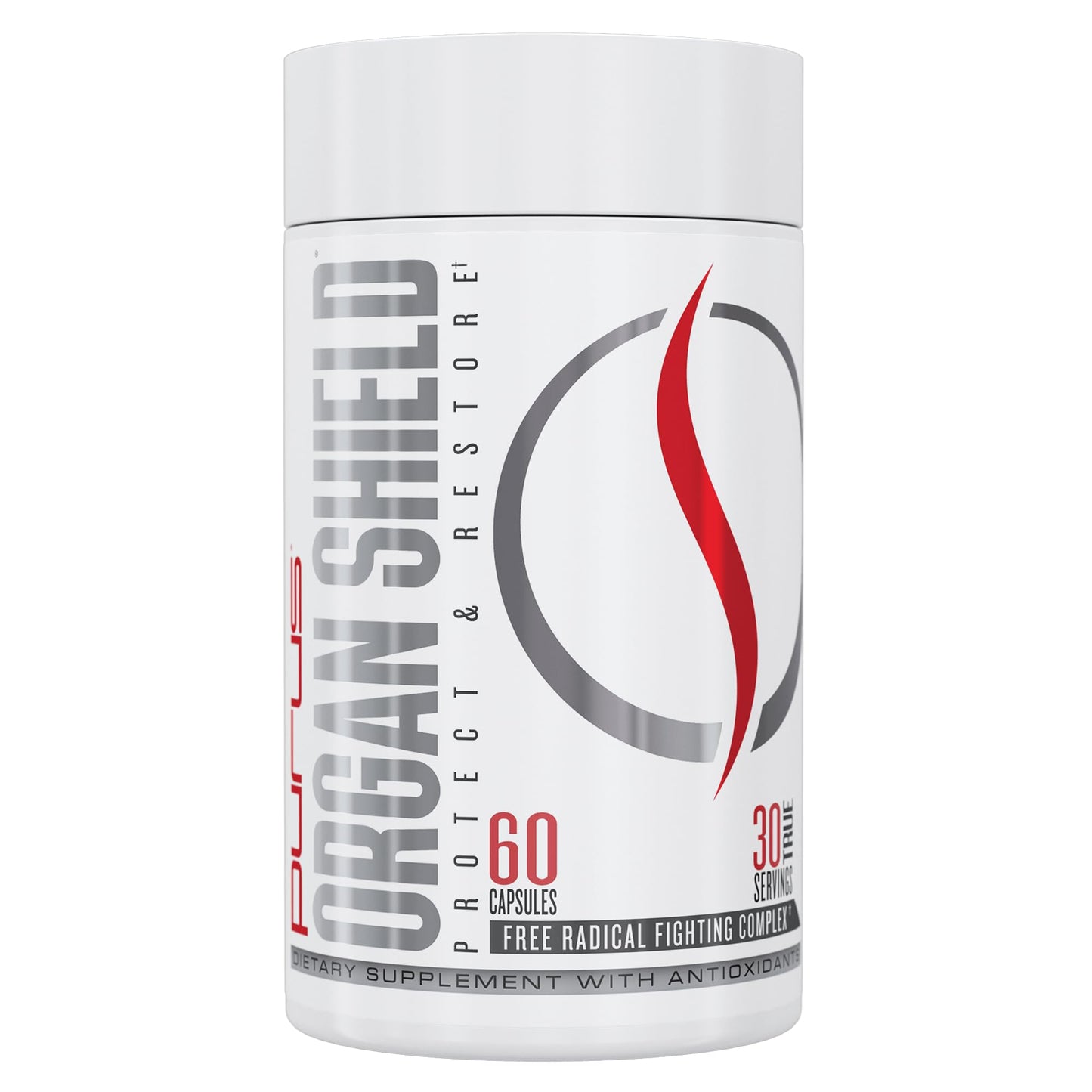 Purus Labs Organ Shield Active Antioxidant | Plant-Based Antioxidants | 30 Servings, 60 Gelatin Capsules