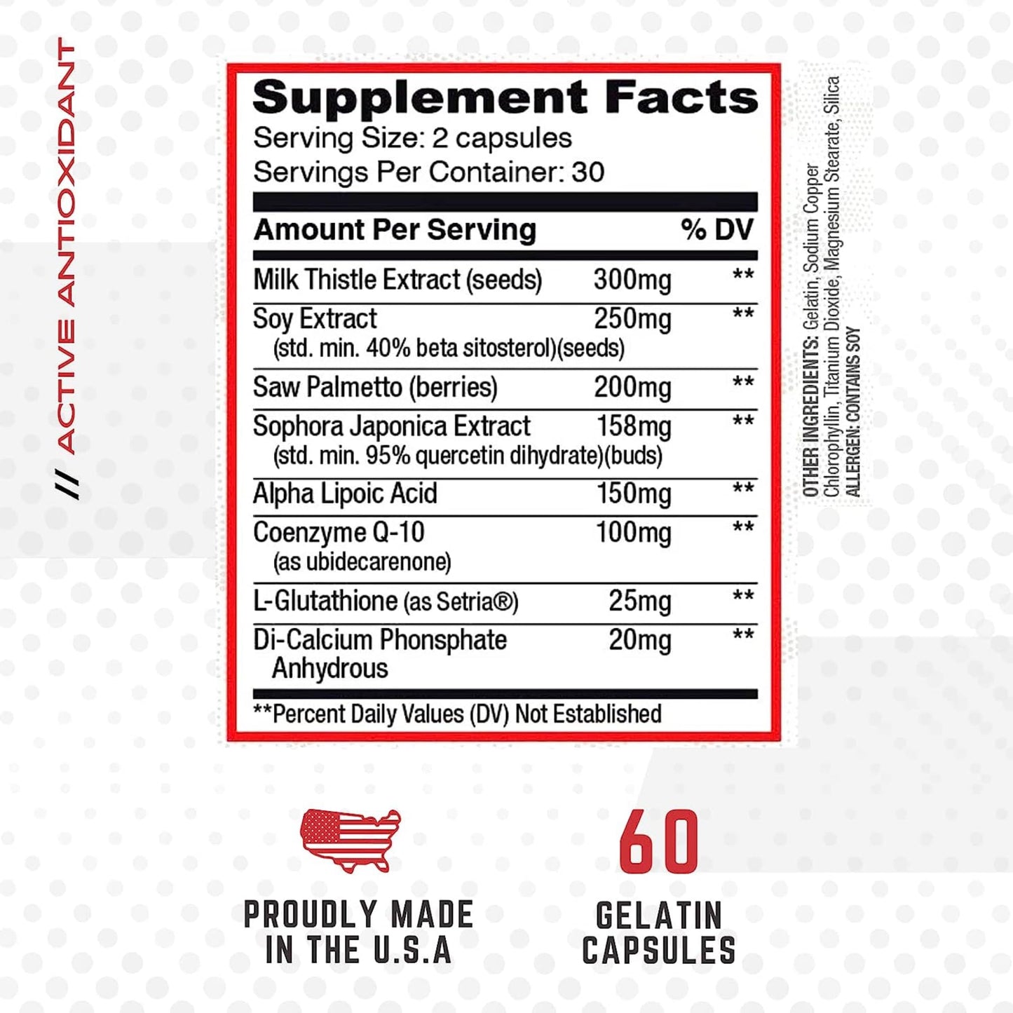 Purus Labs Organ Shield Active Antioxidant | Plant-Based Antioxidants | 30 Servings, 60 Gelatin Capsules