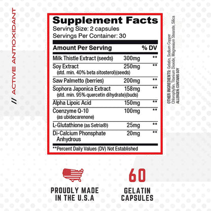 Purus Labs Organ Shield Active Antioxidant | Plant-Based Antioxidants | 30 Servings, 60 Gelatin Capsules