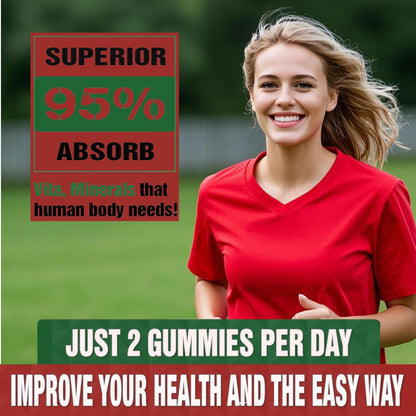 Putaojun Calcium Magnesium Zinc Gummies with Vitamin D3 | Sugar Free, Vegan, Raspberry – 1 Pack