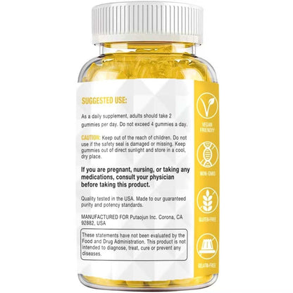 Putaojun Creatine Monohydrate with D3 & B12 - Sugar-Free Collagen & Creatine Gummies 120 Count