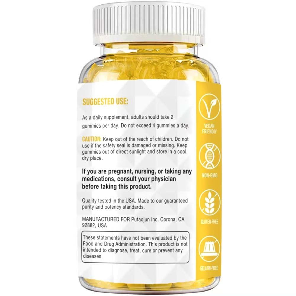 Putaojun Creatine Monohydrate Gummies with Vitamins D3 & B12 – Sugar-Free Hydrolyzed Collagen & Creatine Gummies (60 Count)