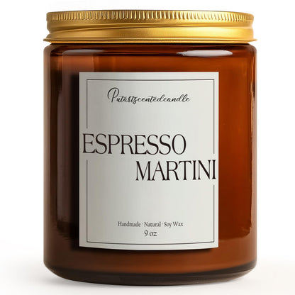 Putart Espresso Martini Soy Candle – 9oz Aromatherapy Coffee Scented Candle for Stress Relief & Meditation
