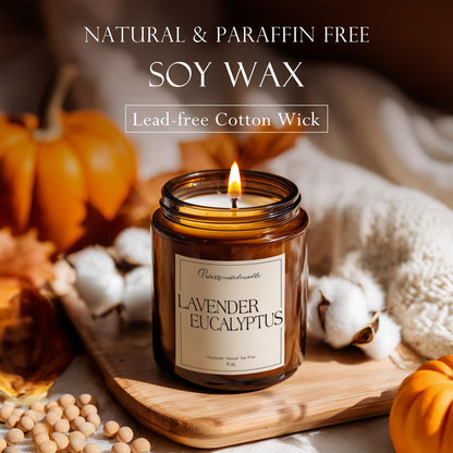 Putart Lavender & Eucalyptus 9oz Soy Candle - Non-Toxic Home Fragrance