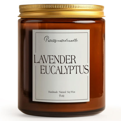 Putart Lavender & Eucalyptus 9oz Soy Candle - Non-Toxic Home Fragrance