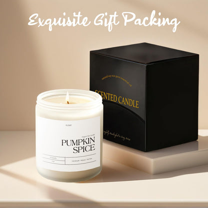 Putart Pumpkin Spice Fall Candles – Natural Soy Wax, 9oz, Non-Toxic Aromatherapy