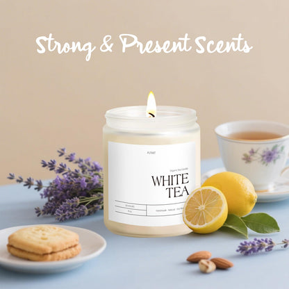 Putart White Tea Candles – Natural Soy Wax Aromatherapy Jar Candle 9oz