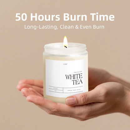 Putart White Tea Candles – Natural Soy Wax Aromatherapy Jar Candle 9oz