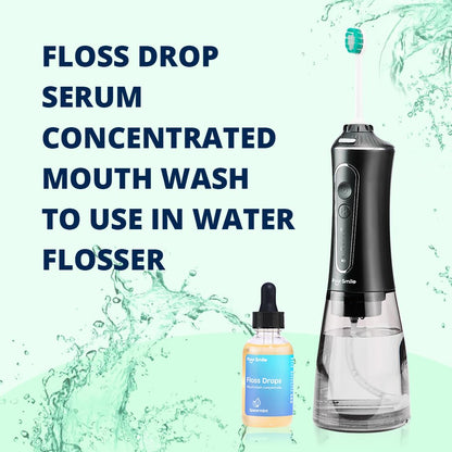 Puur Smile Floss Drop Serum – 2oz Concentrated Mouthwash for Water Flosser | Spearmint & Oral Health