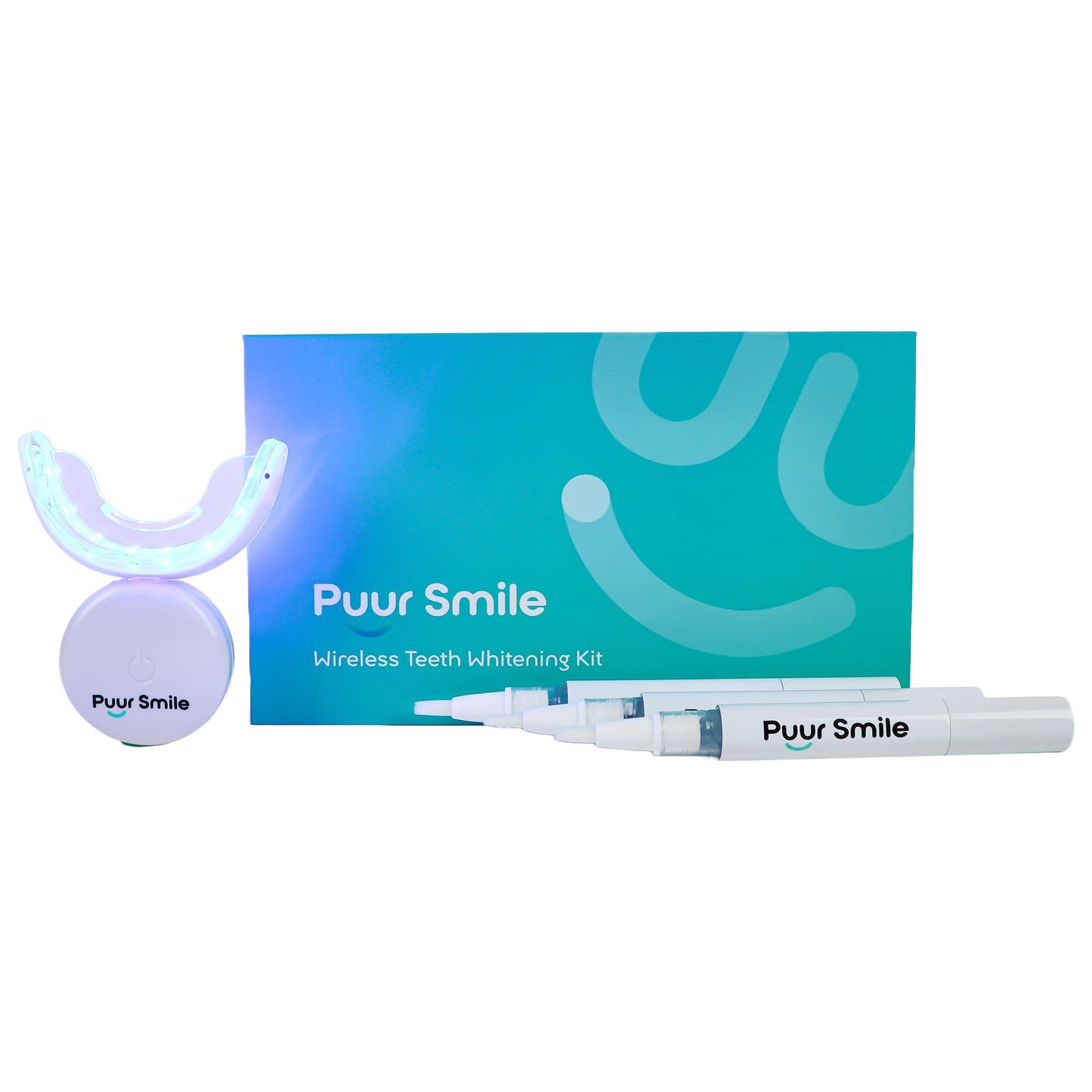 Puur Smile Teeth Whitening Kit - LED Light, Gel, Remineralization for Sensitive Teeth